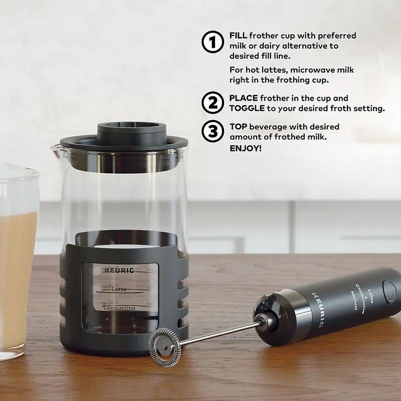 Keurig SimpleCafé Frother -Milk Frother - Make Lattes at Home - Make Cappucinos at Home - At Home Coffee Drinks
