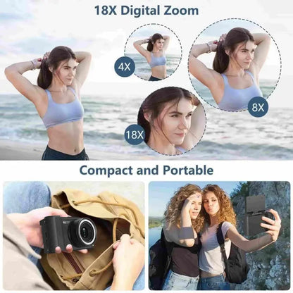 4K Digital Camera for Photography, Y2K Foldable Screen Portable Vlogging Camera