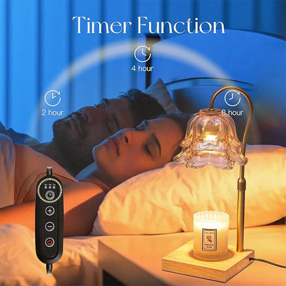 Flower Candle Warmer Lamp, with 2 Bulbs, 100g Scented Candle